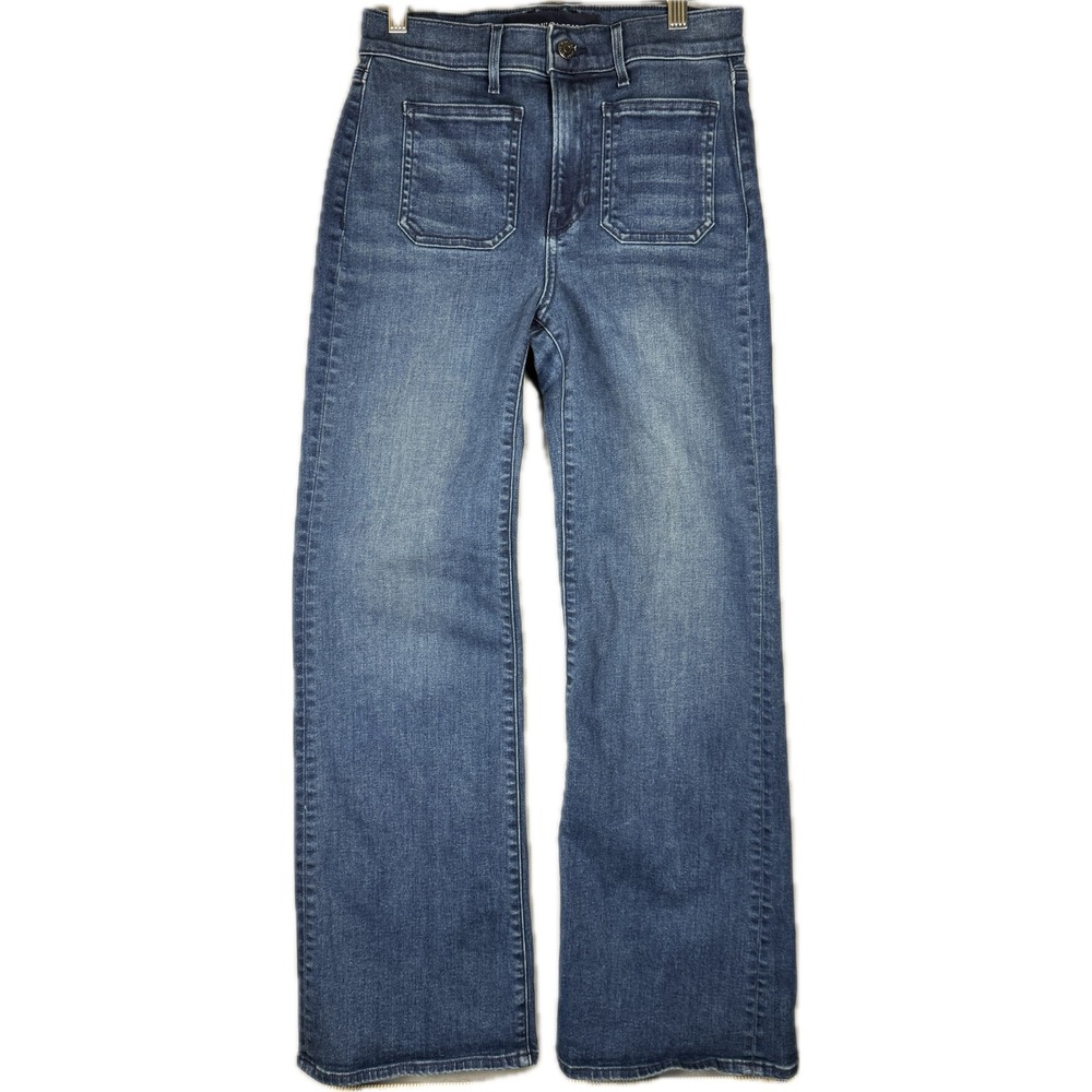 Veronica Beard Crosbie Wide Leg Loafer Jeans Women 26 Blue High Rise